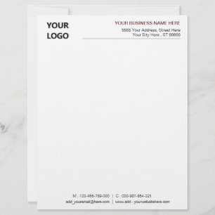 Papel Timbrado Seu nome de logotipo Cores Letterhead Personalizad