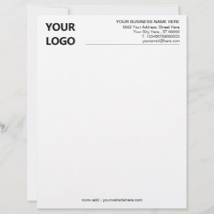 Papel Timbrado Seu site de logotipo de nome timbrado comercial