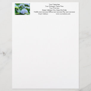 Papel Timbrado Seus Hydrangeas conhecidos do telefone do endereç