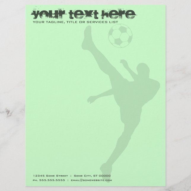 Papel Timbrado silhueta de futebol (Frente)