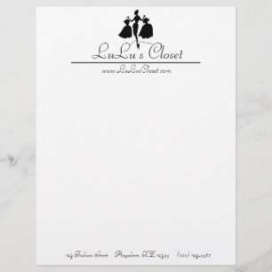 Papel Timbrado Silhueta de Moda Vintage