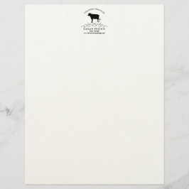 Papel Timbrado Silhueta de Vaca de Fazenda Decorativa