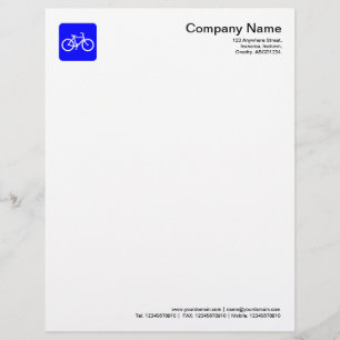 Papel Timbrado Símbolo de Bicicleta - Azul