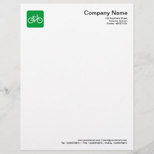 Papel Timbrado Símbolo de Bicicleta - Verde Grama