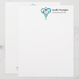 Papel Timbrado Símbolo de caduceu veterinário - Fantasia 1