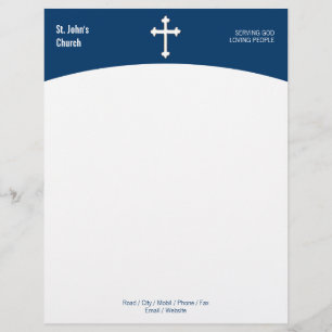 Papel Timbrado Símbolo de Cruz Cristã - Letterhead