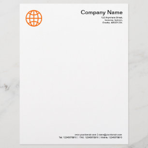 Papel Timbrado Símbolo de Globo - Laranja