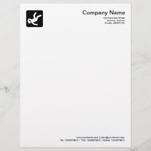 Papel Timbrado Símbolo de homem falhado - preto