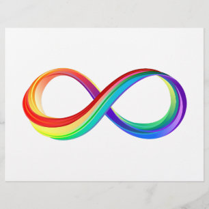 Papel Timbrado Símbolo de Infinito Arco-íris em Camadas