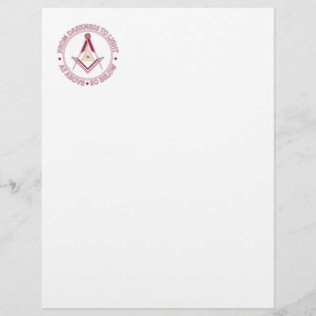 Papel Timbrado Símbolo de maçonaria (Frente)