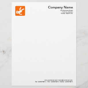 Papel Timbrado Símbolo do Homem Caído - Laranja