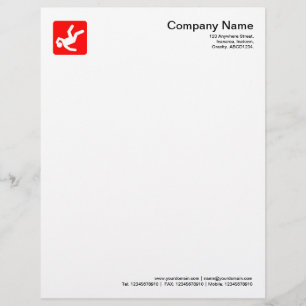 Papel Timbrado Símbolo do Homem Caído - Vermelho