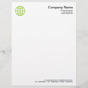 Papel Timbrado Símbolo globo - Verde marciano