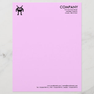 Papel Timbrado Símbolo Nanobot - FFCCFF rosa