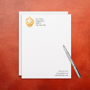 Papel Timbrado Símbolo Sikh