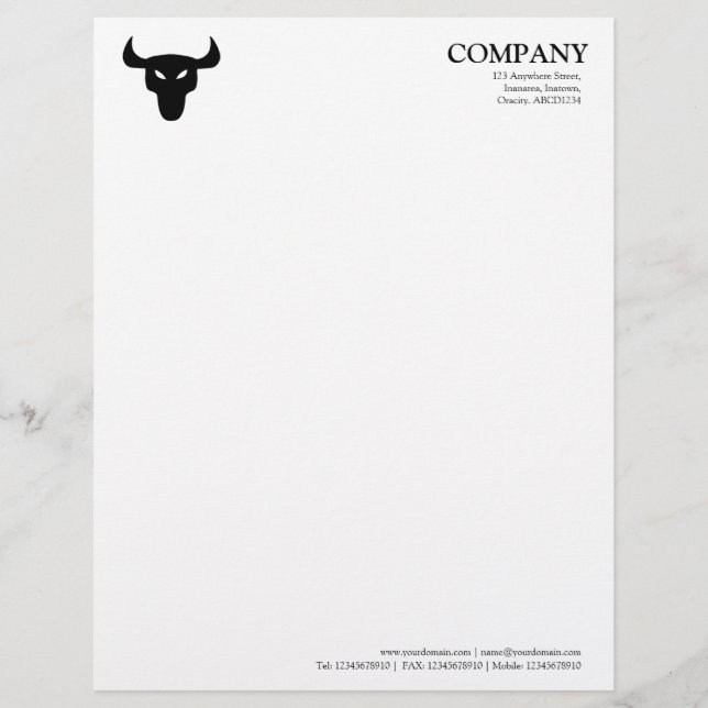 Papel Timbrado Símbolo Steer - Branco (Frente)