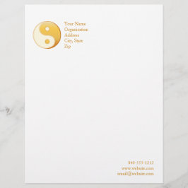 Papel Timbrado Símbolo taoismo 8,5" x 11"
