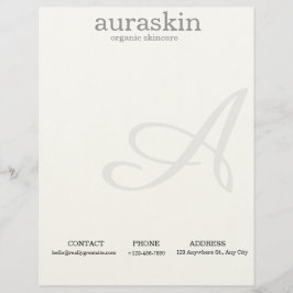 Papel Timbrado Simple Clean Skincare Letterhead for Beauty Brands