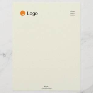 Papel Timbrado Simples empresa amarela clara