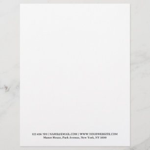 Papel Timbrado Simples Profissional Empresarial Preto e Branco 