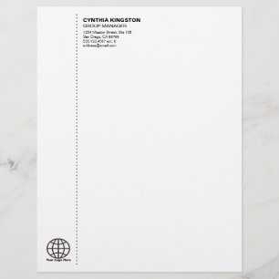 Papel Timbrado Simplesmente profissional, preto e branco, sua emp