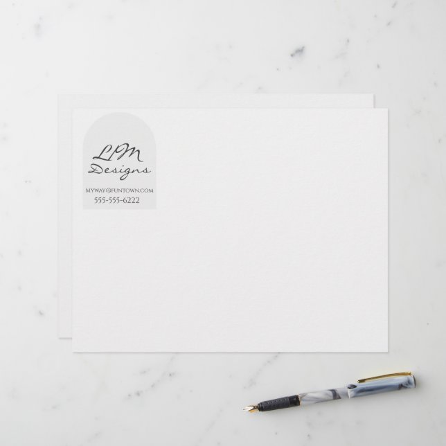 Papel Timbrado Sleek Minimalist (Frente/Verso In Situ)