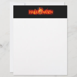 Papel Timbrado SlipperyJoe's Halloween enorme letra de fogo ca