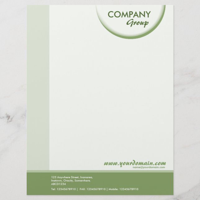 Papel Timbrado Sombra crescente - tons verdes (Frente)