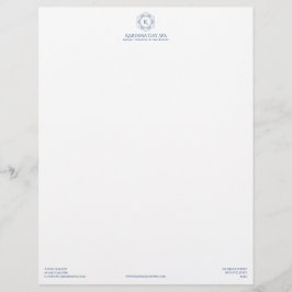 Papel Timbrado Spa Exótica Profundo Cyan Ocean Masseuse Professio