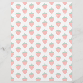 Papel Timbrado Strawberry Berry Fruta Red Fazenda Summer Produz