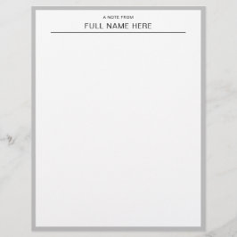 Papel Timbrado Stylish Personalized Letterhead for Thoughtful Mes