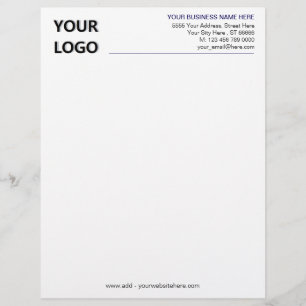 Papel Timbrado Suas cores e Design de fonte com logotipo