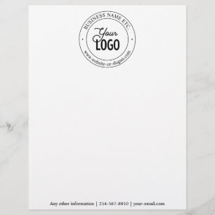 Papel Timbrado Substituição Fácil de Logo e Texto Personalizável