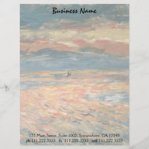 Papel Timbrado Sunset at Sea por Pierre Renoir, Vintage de Belas