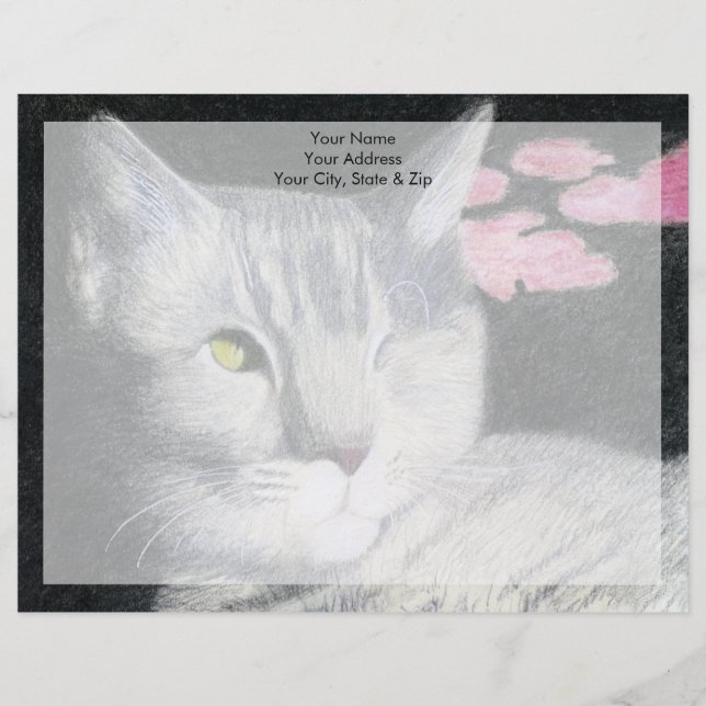 Papel Timbrado Tabby Cat (Frente)