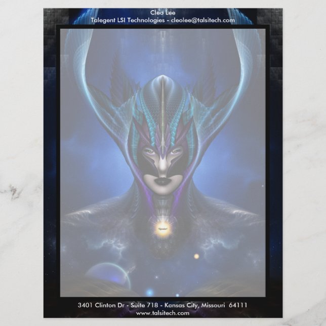 Papel Timbrado Taidushan Sai Shadow Blue Letterhead (Frente)