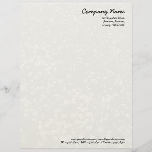 Papel Timbrado Tapeçaria de Margaridas - Cinza Claro (Papel Creme