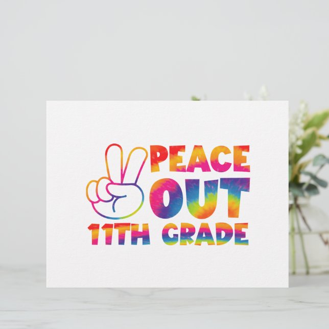 Papel Timbrado Tchau, Décimo Primeiro Ano Tie Dye  11º Ano (Em pé/Frente)