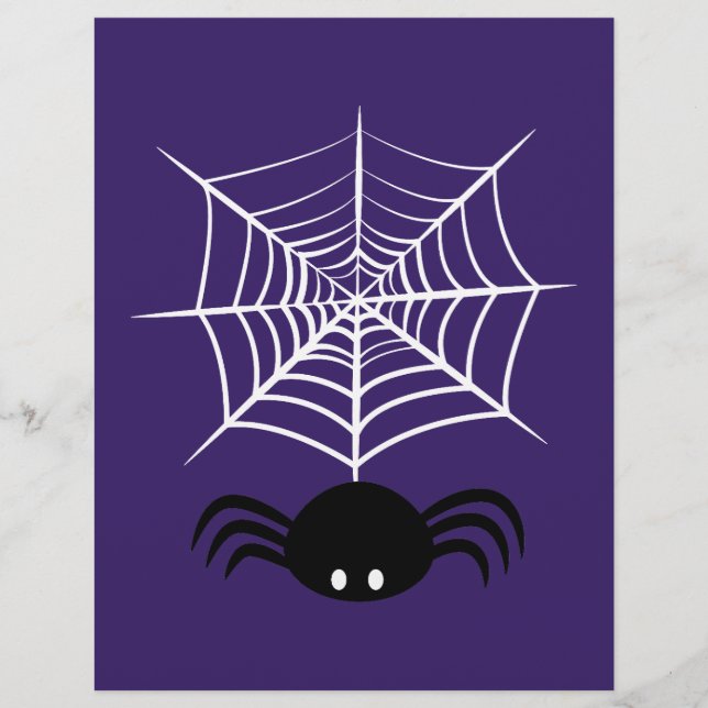 Papel Timbrado Teia de Aranha de Halloween  (Frente)