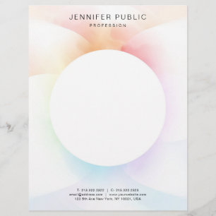 Papel Timbrado Tendência Colorida Modelo minimalista moderna