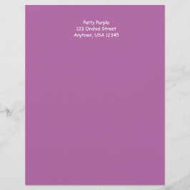 Papel Timbrado Tendy Orchid Purple Letterhead, Personalizada