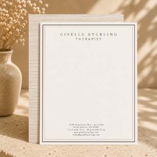 Papel Timbrado Terapeuta Luxo Lino Natural