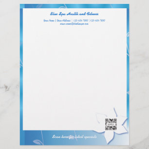 Papel Timbrado Termas do azul do modelo do cabeçalho
