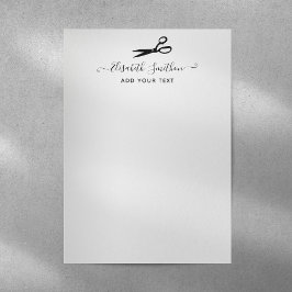 Papel Timbrado Tesoura Elegante Artigos de Estoque Pessoal