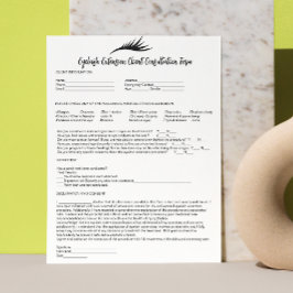 Papel Timbrado Teste de alergia Extensão Eyelash White Consentime