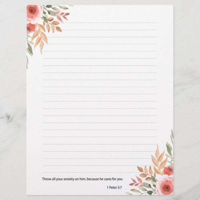 Papel Timbrado testemunha JW Escrevendo Letterhead (Frente)