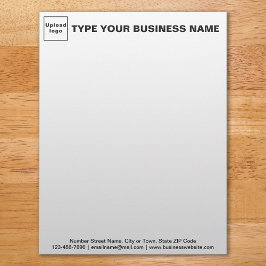 Papel Timbrado Textos negros sobre cabeçalho e rodapé de negócios