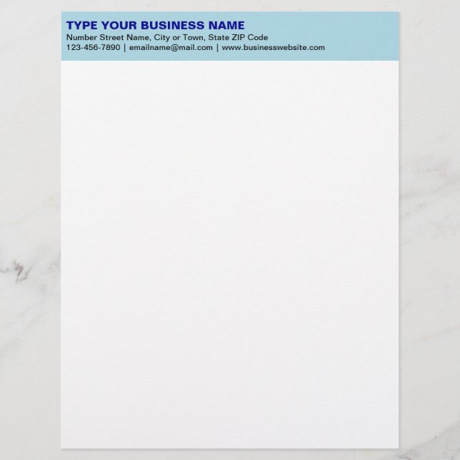 Papel Timbrado Textos simples alinhados à esquerda no cabeçalho a (Frente)