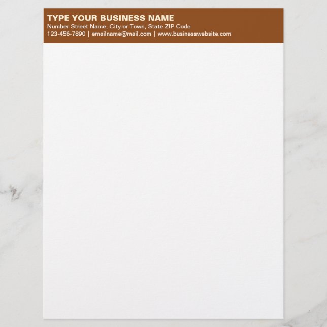 Papel Timbrado Textos simples alinhados à esquerda no cabeçalho m (Frente)