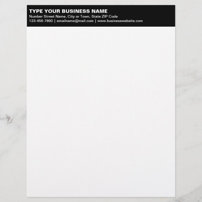 Papel Timbrado Textos simples alinhados à esquerda no cabeçalho p (Frente)